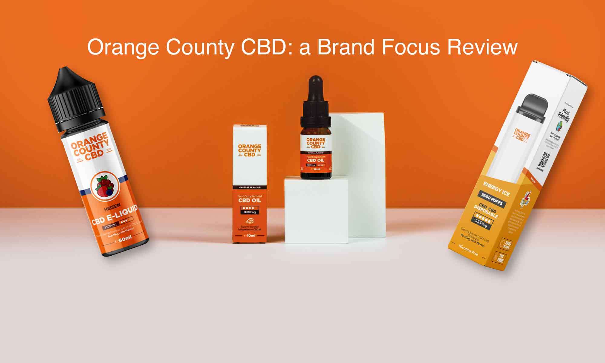 Collection of Orange County CBD Products Including CBD Oils and E-Liquids